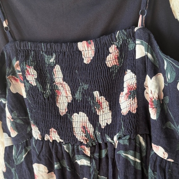 Altar'd State Floral Jumpsuit - Navy and Light Pink - Picture 5 of 6